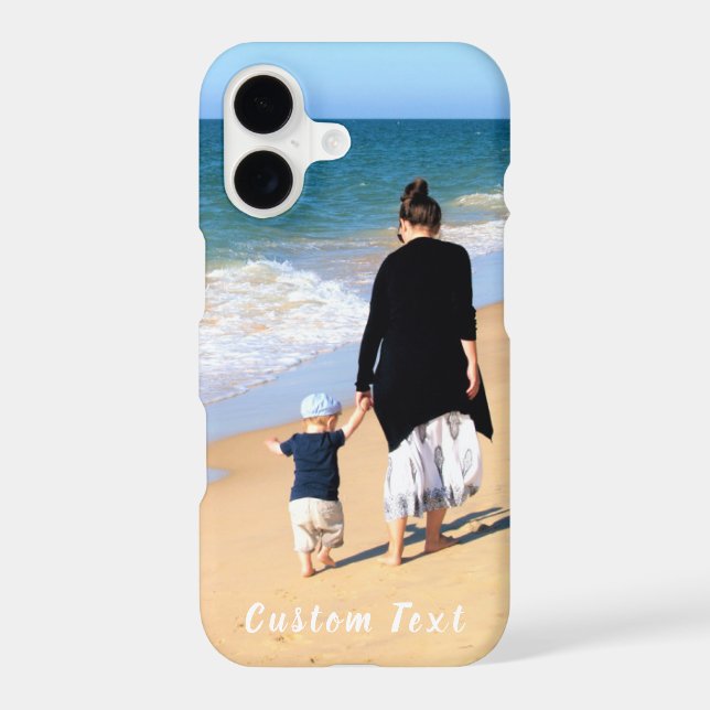 Create Your Own Photo iPhone Case with Custom Text (Back)