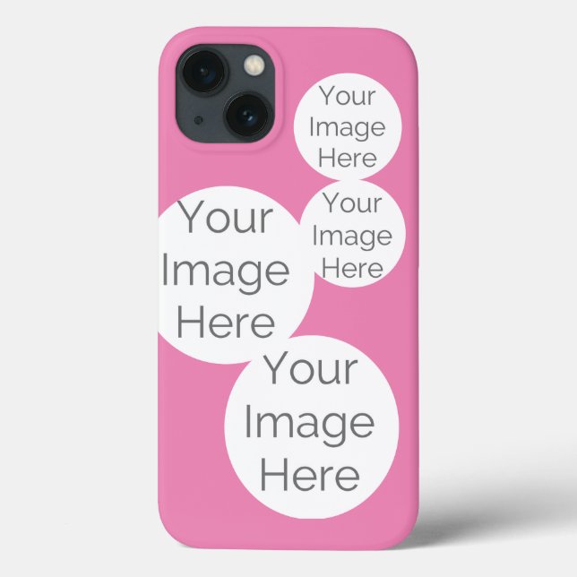 create your own photo iphone phone case pink (Back)
