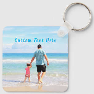 Create Your Own Photo Keychain Gift Custom Text