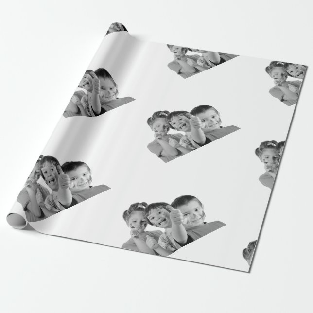 Create Your Own Photo Kids Wrapping Paper (Unrolled)