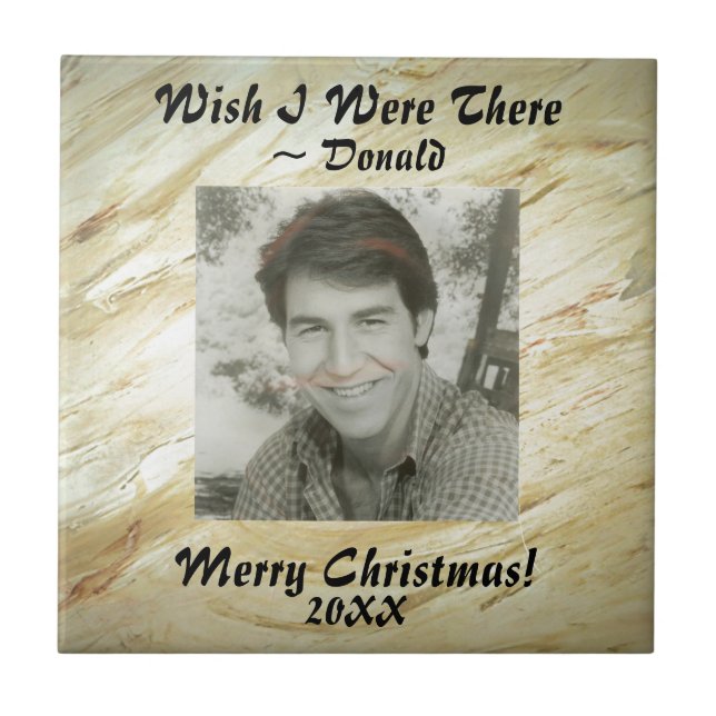 Create Your Own Photo Marble Faux Finish Ceramic Tile (Front)