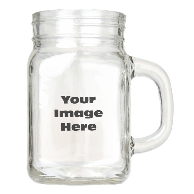 Create Your Own Photo Mason Jar Drinkware (Front)