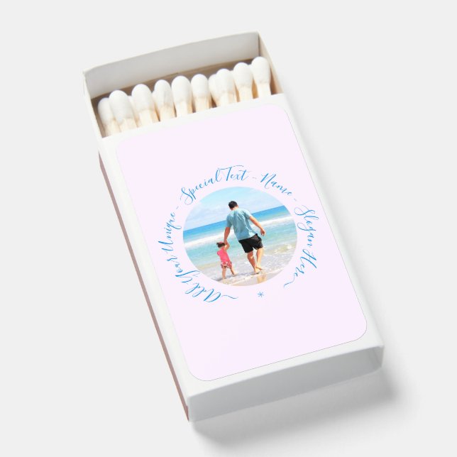 Create Your Own Photo Matchboxes Personalized Text (Front Open)