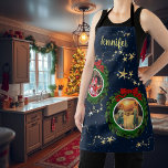 Create your own photo Merry Christmas monogrammed Apron<br><div class="desc">Create your own photo christmas apron.
You can add your own photos and name to personalize.</div>