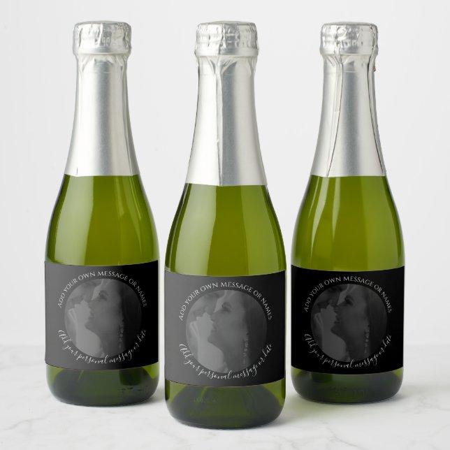 Create Your Own Photo Mini Sparkling Wine Label  (Bottles)