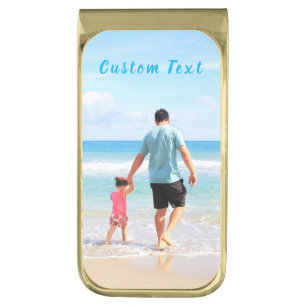 Create Your Own Photo Money Clip Gift with Text