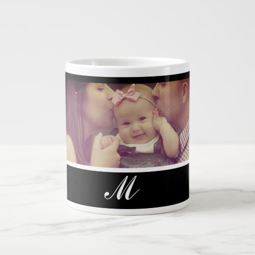 Create Your Own Photo Monogram Initial Custom  Giant Coffee Mug