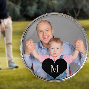 Create your own photo monogram initial golf ball marker