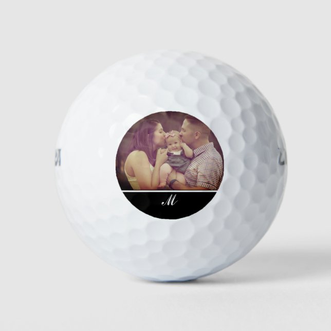 Create Your Own Photo Monogram Initial  Golf Balls (Front)