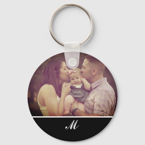 Create Your Own Photo Monogram Initial  Keychain