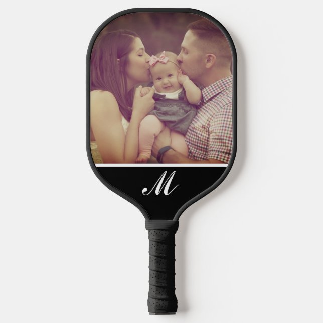 Create Your Own Photo Monogram Initial Pickleball Paddle (Front)