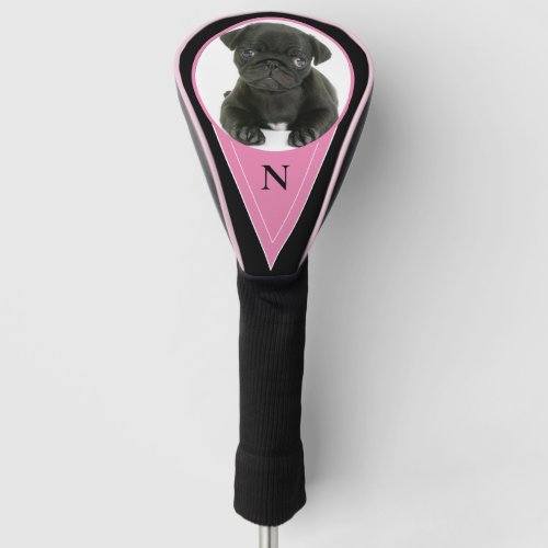 Create Your Own Photo Monogram Pink Golf Head Cover
