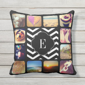 Create Your Own Photo Monogram Throw Pillow