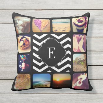 Create Your Own Photo Monogram Throw Pillow by ECRyan at Zazzle