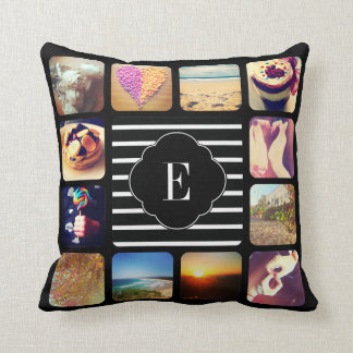 Create Your Own Photo Monogram Throw Pillow