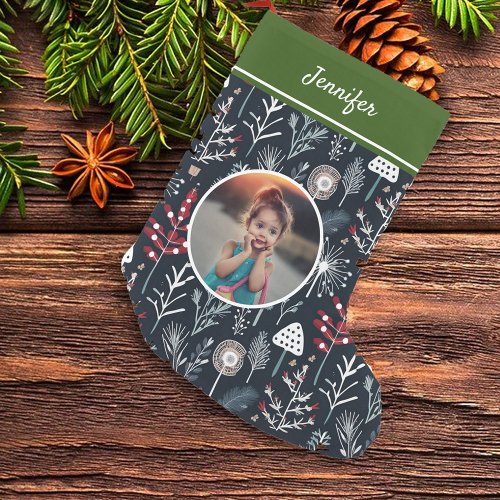Create your own photo monogrammed small christmas stocking