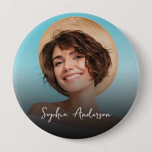 Create your own photo& name 4buttons button (Front)