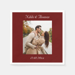Create Your Own Photo Name Couple Napkins