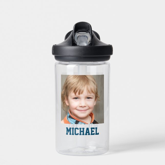 Create Your Own Photo Name Water Bottle (Front)