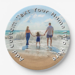 Create Your Own Photo Paper Plates Custom Text