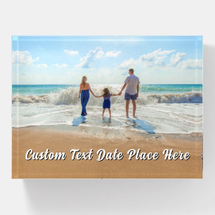 Create Your Own Photo Paperweight Gift Custom Text