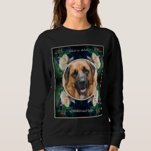 Create Your Own Photo Peach Rose And Buds Frame Sweatshirt