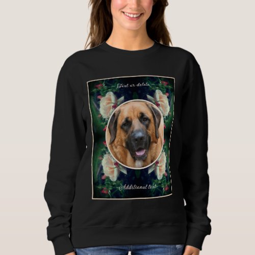 Create Your Own Photo Peach Rose And Buds Frame  Sweatshirt
