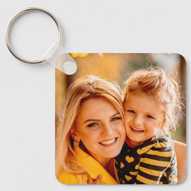 Create Your Own Photo Personalized Custom Keychain (Front)