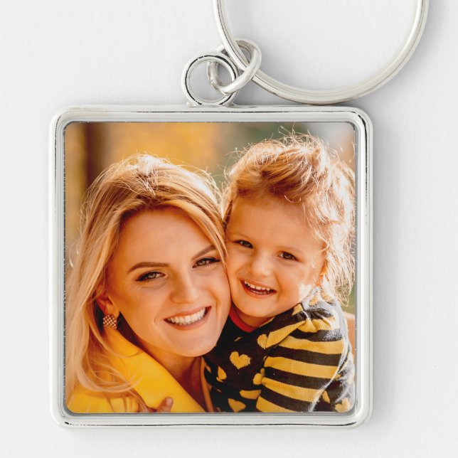 Create Your Own Photo Personalized Custom Keychain (Front)