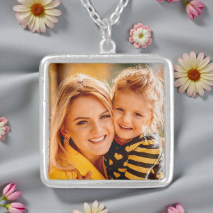 Create Your Own Photo Personalized Custom  Silver Plated Necklace