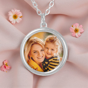Create Your Own Photo Personalized Custom  Silver Plated Necklace