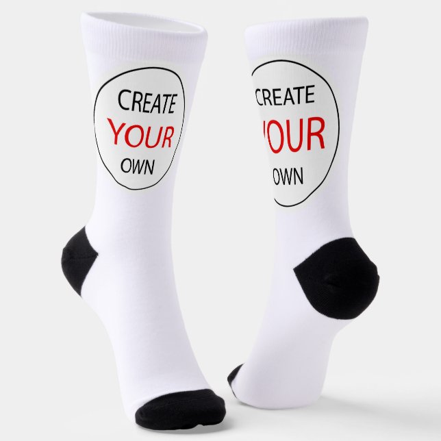 Create Your Own - Photo, Personalized / Custom Socks (Angled)