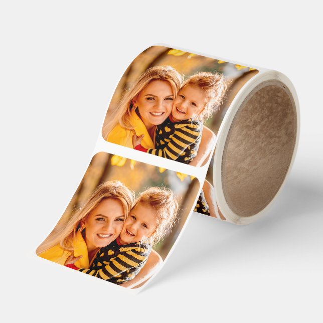 Create Your Own Photo Personalized Custom Square Sticker (Roll)