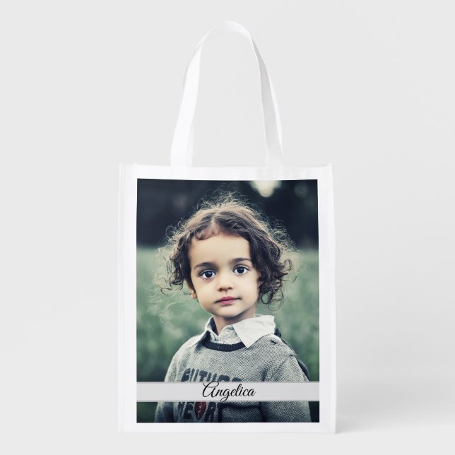 Create Your Own Photo Personalized Grocery Bag (Front)