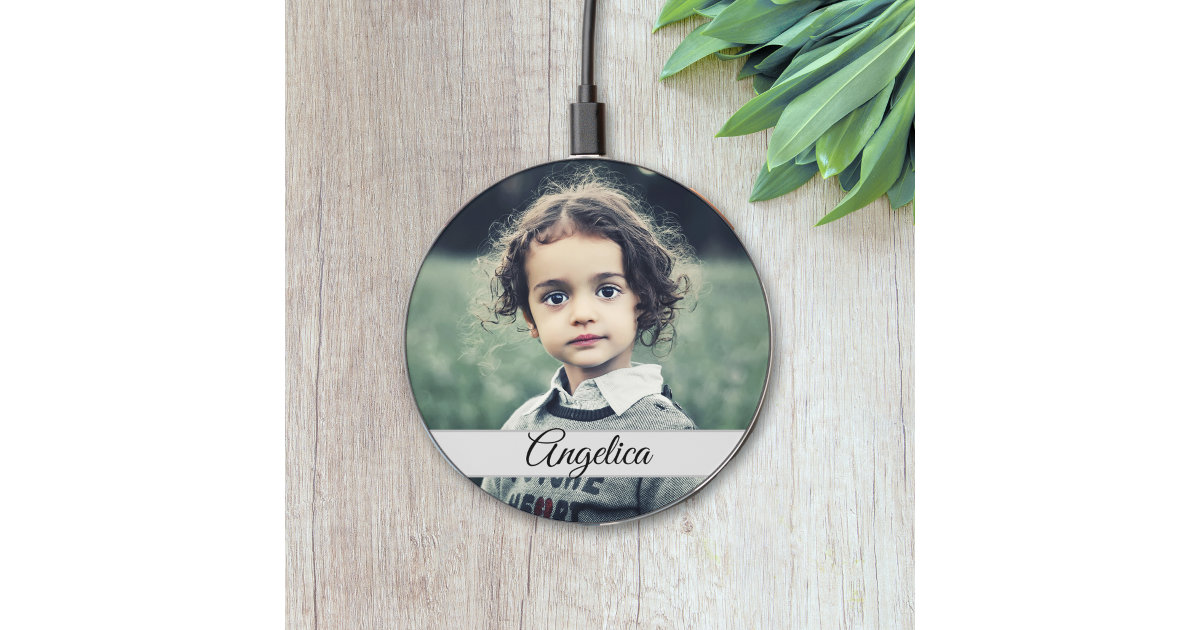 Create Your Own Photo Personalized Wireless Charger | Zazzle