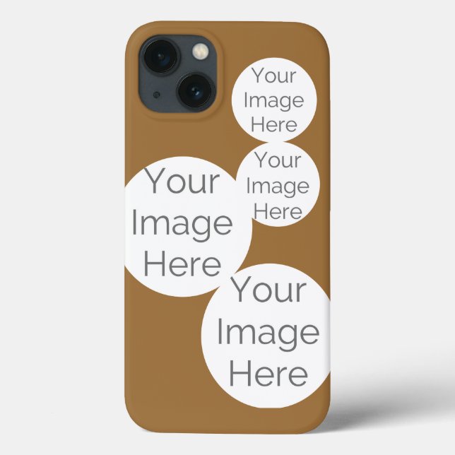 create your own photo phone case mocha brown (Back)