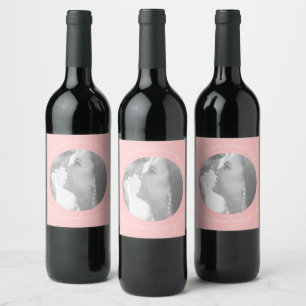 Create Your Own Photo Pink Wine Label