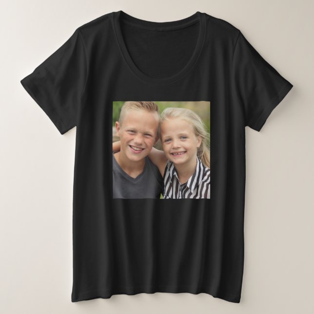 Create Your Own Photo Plus Size T-Shirt (Design Front)
