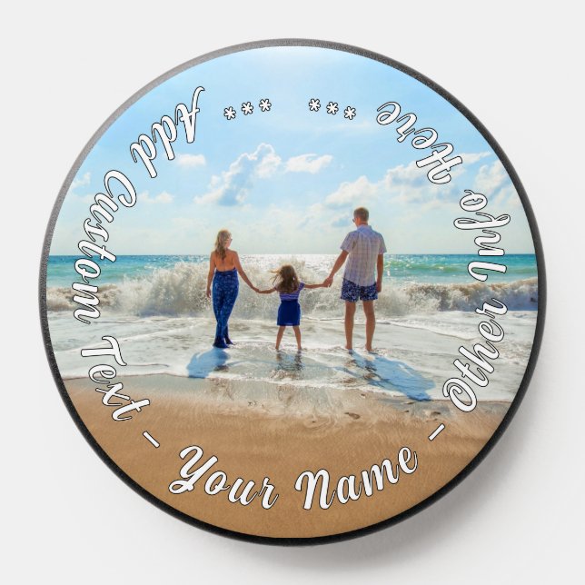 Create Your Own Photo PopSocket Personalized Text (Popsocket)