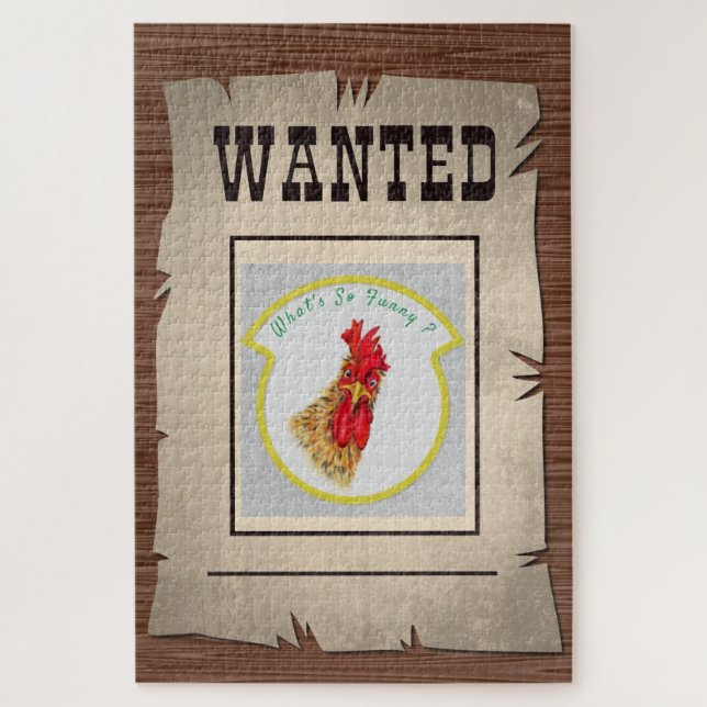 Create Your Own Photo Puzzle Funny - Wanted (Vertical)