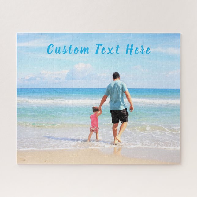 Create Your Own Photo Puzzle Gift with Custom Text (Horizontal)