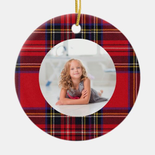 Create Your Own Photo   Royal stewart Ceramic Ornament