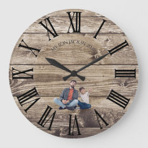 Create Your Own Photo Rustic Wood Clock