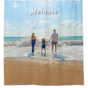 Create Your Own Photo Shower Curtain Custom Name