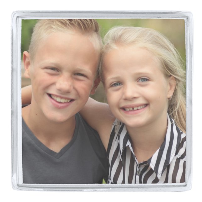 Create Your Own Photo Silver Finish Lapel Pin (Front)
