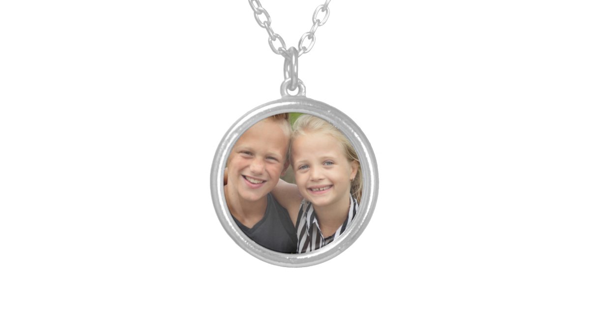 Create Your Own Photo Silver Plated Necklace | Zazzle