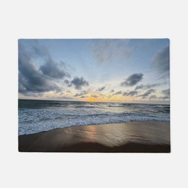 Create Your Own Photo Simple beach sunrise Doormat (Front)