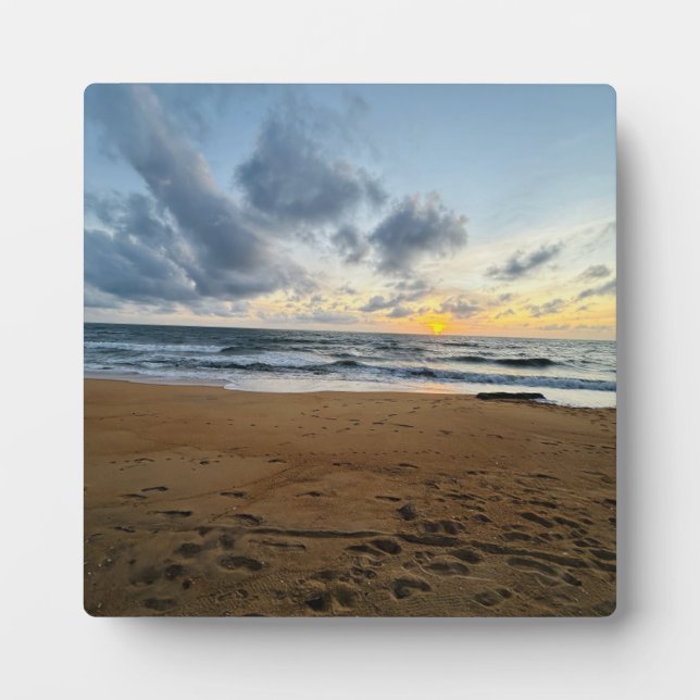Create Your Own Photo Simple Modern sun rice Plaque (Front)