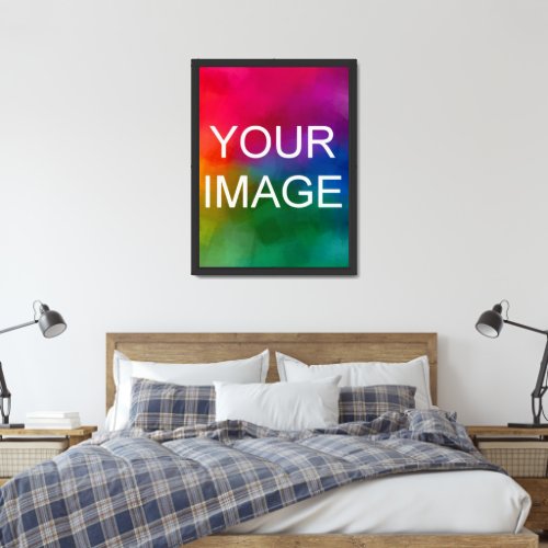 Create Your Own Photo Simple Template Large Black Framed Art