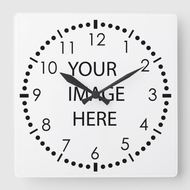 Create your own photo square wall clock (Front)